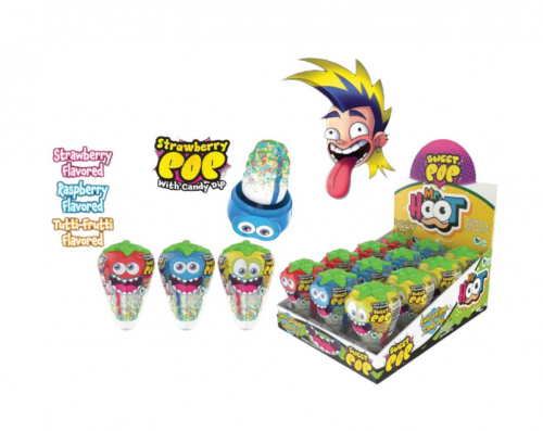 MR.HOOT 27 GR SWEET STRAWBERRY POP ŞEKER*12