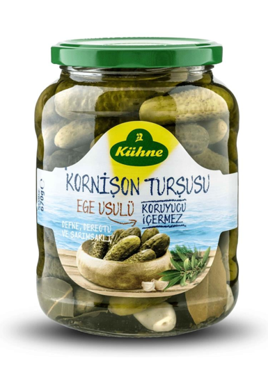 KÜHNE 720 ML EGE USULÜ KORNİŞON TURŞU*12