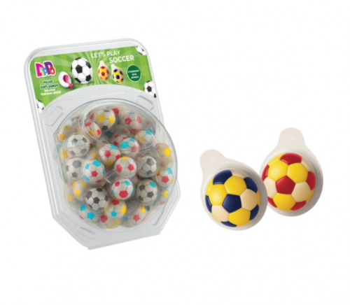 DIPPO 12 GR FOOTBALL STRAWBERRY ARM. FILLED. SOFT. SUGAR SPHERE *65