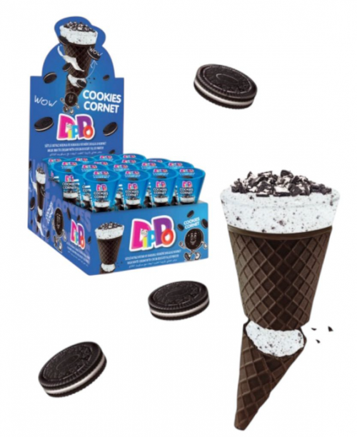 DİPPO 20 GR BEYAZ KRE.KAK.BİSKÜVİLİ KORNET DSP*24