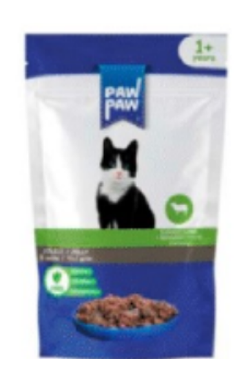 PAW PAW 85 GR YETİŞKİN KEDİ KUZULU POUCH*24