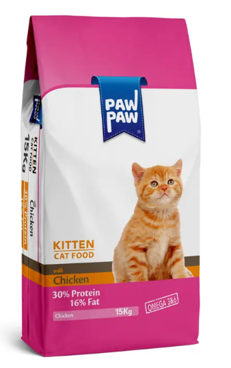 PAW PAW 15 KG YAVRU KEDİ TAVUKLU*1