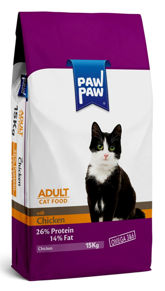 PAW PAW 15 KG YETİŞKİN KEDİ TAVUKLU*1