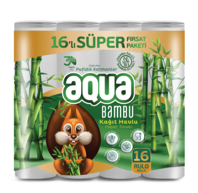 AQUA BAMBU 16'LI HAVLU*3
