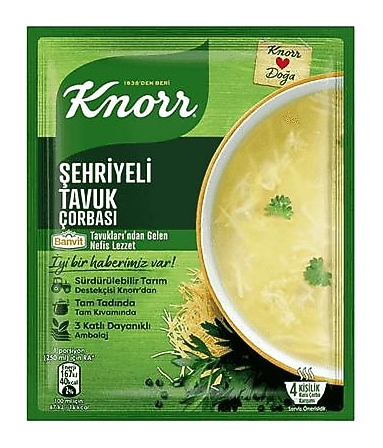 KNORR ÇORBA 51 GR ŞEHRİYELİ TAVUK*12