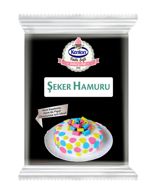 KENTON ŞEKER HAMURU 200 GR SİYAH*8