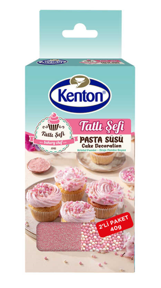 KENTON PAS.SÜSÜ KRİSTAL 2'Lİ 40GR DR.PEMB-BEYAZ*12