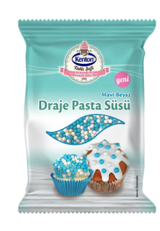 KENTON PAS.SÜSÜ DRAJE 40 GR MAVİ-BEYAZ RENKLİ*24