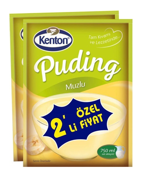 KENTON PUDDING 2-PIECE 125 GR BANANA*12