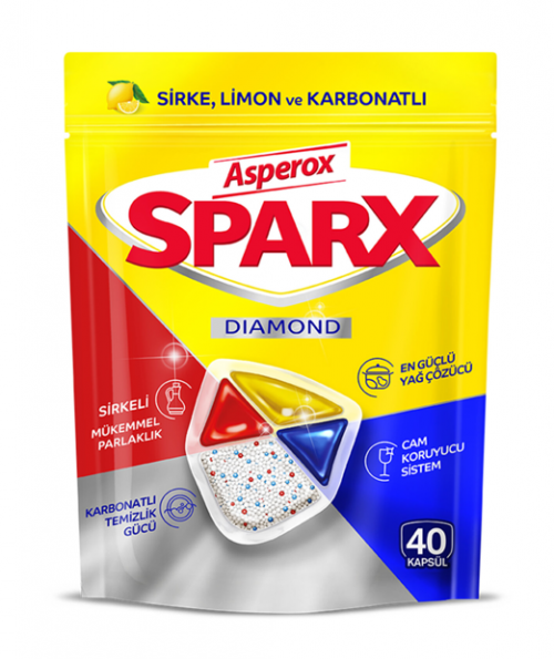 ASPEROX SPARX DIAMOND PLUS DISHWASHING TABLET 40PCS *6