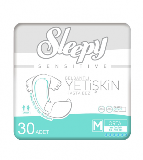 SLEEPY PATIENTS DIAPERS TWIN VELCRO MEDIUM 30 PCS * 4