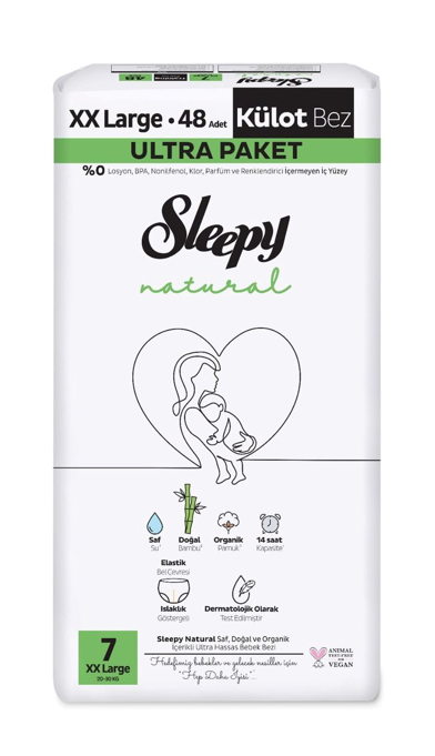 SLEEPY NATURAL ULTRA PANTIES XXL (NO:7) 48 PCS*2