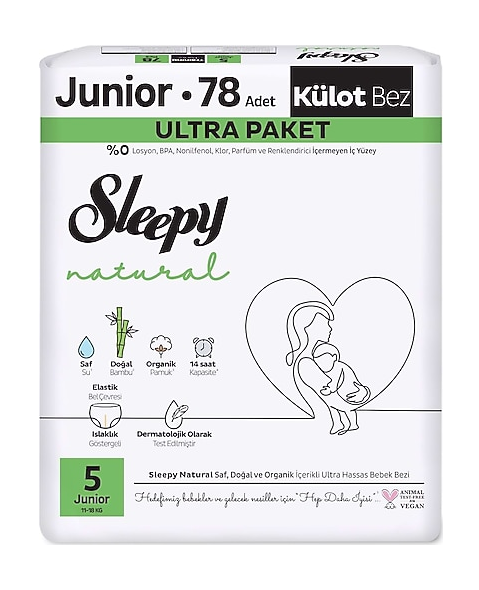 SLEEPY NATURAL ULTRA PANTY JUNIOR (NO:5) 78 PCS *2