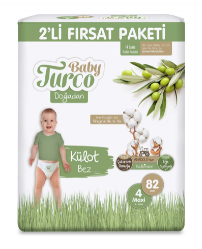 BABY TURCO DOĞADAN 2 PACKAGE MAXI PANTIES 82 PCS *3