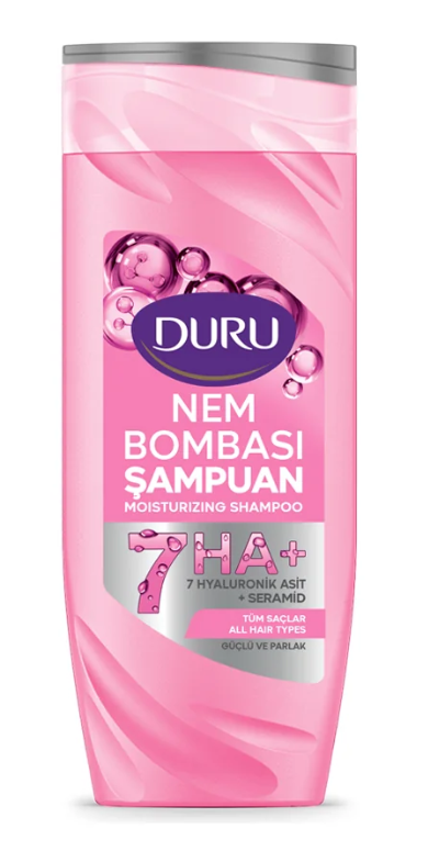 DURU SHAMPOO.400 ML STRONG&SHINY*12(PINK)