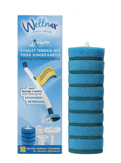 WELLNAX CLEANING SET 10-PIECE SPARE SPONGES *24