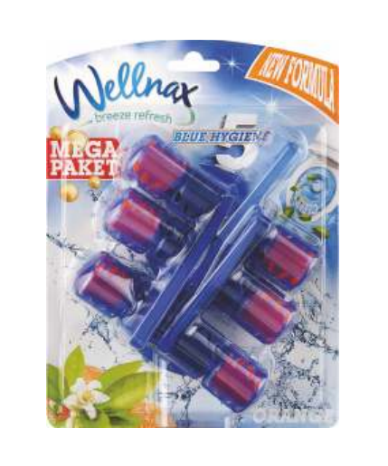 WELLNAX WC BLOCK 3-PIECE BLUE WATER ORANGE BLOSSOM * 24