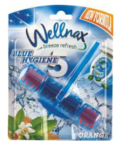 WELLNAX WC BLOCK BLUE WATER SINGLE ORANGE 50 GR * 24