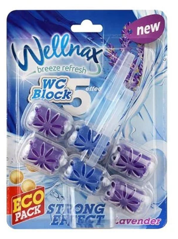 WELLNAX WC BLOCK 2 PACK LAVENDER 57 GR*24