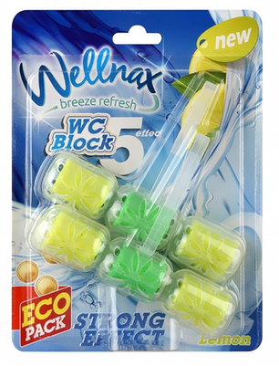 WELLNAX WC BLOCK 2 PACKS LEMON 57 GR*24