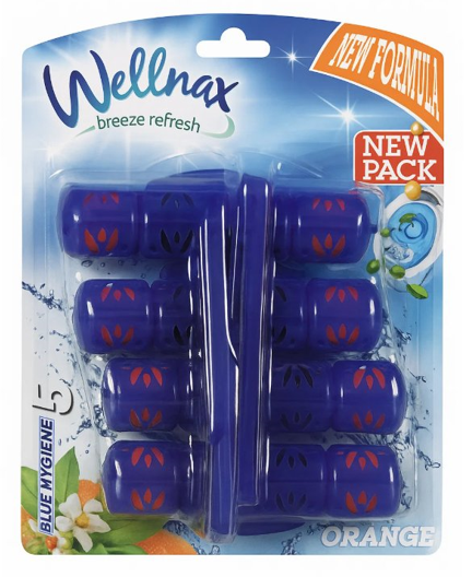 WELLNAX WC BLOCK 4-PIECE BLUE WATER ORANGE BLOSSOM * 24