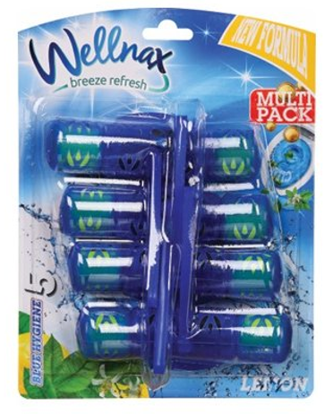 WELLNAX WC BLOCK 4-PIECE BLUE WATER LEMON*24