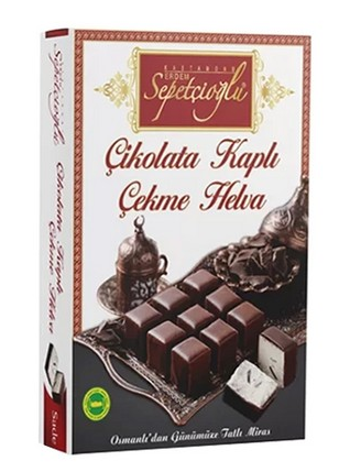 SEPETÇİOĞLU CHOCOLATE COATED PULL HALVA 160 GR * 20