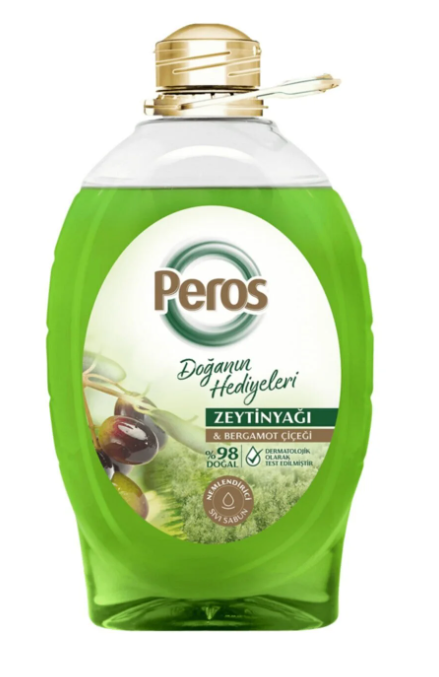 PEROS 3 LT LIQUID SOAP.OLIVE OIL & BERGAMOT FLOWER*4