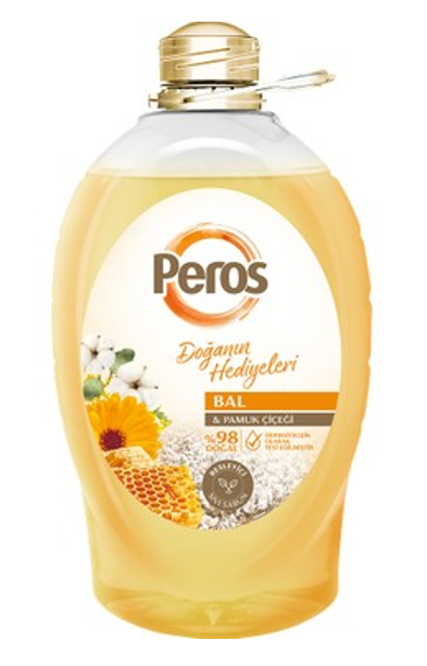 PEROS 3 LT LIQUID SOAP.HONEY & COTTON FLOWER*4