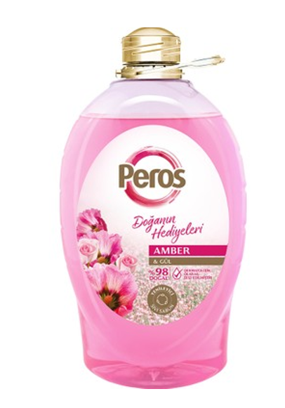 PEROS 3 LT LIQUID SOAP.AMBER & ROSE*4