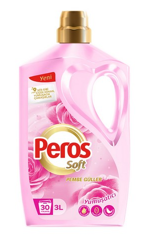 PEROS 3 LT SOFTENER PINK ROSES*4