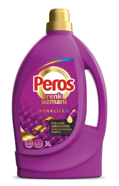 PEROS 3 LT LIQUID LAUNDRY DETERGENT CARE COLORS*4