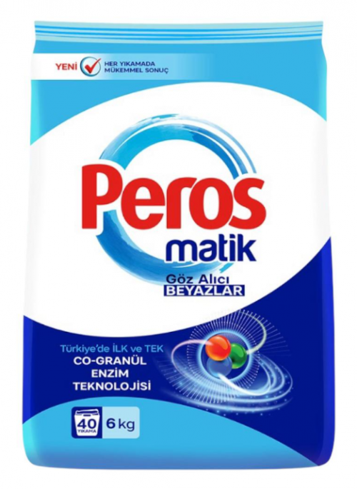 PEROS MATİK 6 KG GÖZ ALICI BEYAZLAR*1