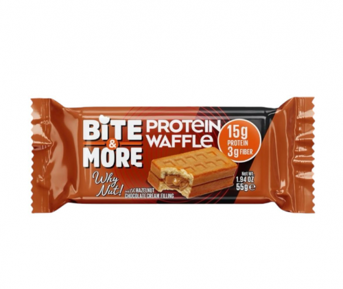 BITE & MORE 55 GR PROTEIN. HAZELNUT WAFFLE*12