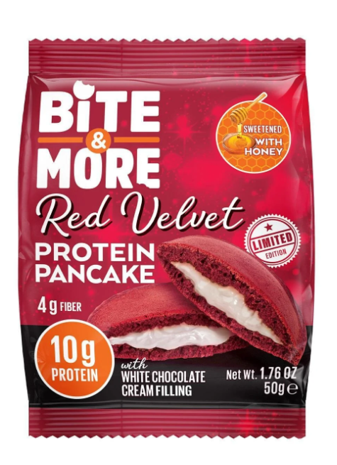 BİTE & MORE 50 GR PROT.RED VELVET PANCAKE*12