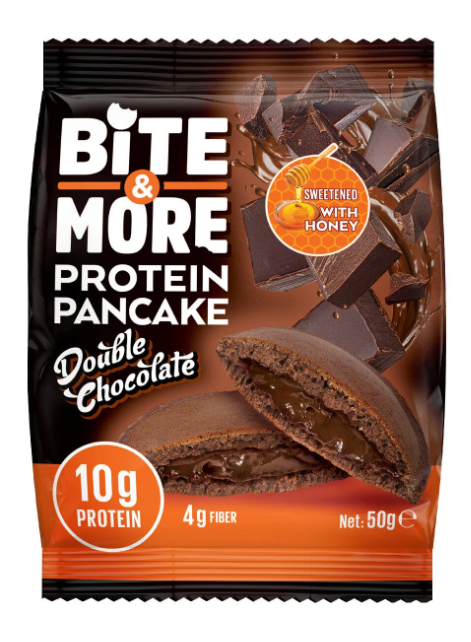 BITE & MORE 50 GR PROTEIN. DOUBLE CHOCOLATE PANCAKE*12