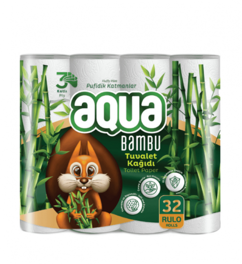 AQUA BAMBU 32'Lİ TUVALET KAĞIDI*3