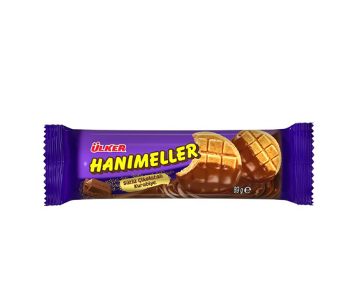 ÜLKER (1185-02) HANIMELLER MILK CHOCOLATE COOKIES 89 GR * 18