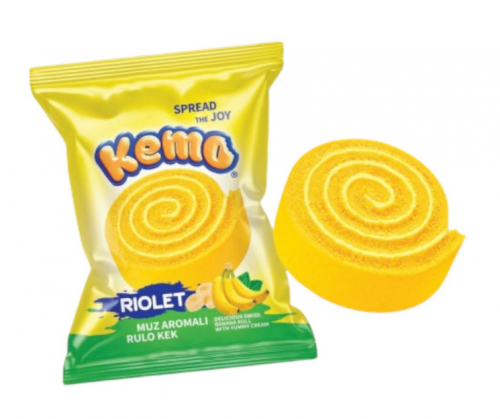 KEMO RIOLET BANANA CREAM ROLL CAKE 40 GR * 24