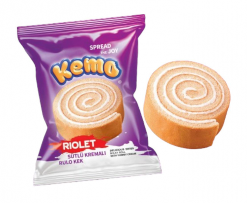 KEMO RIOLET MILK CREAM ROLL CAKE 40 GR * 24