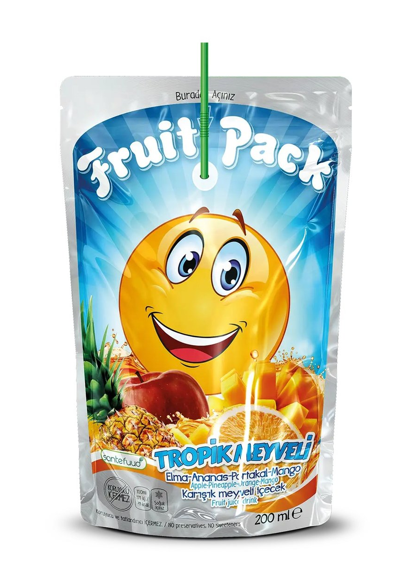 FRUIT PACK WITH TROPICAL FRUIT 200 ML*20