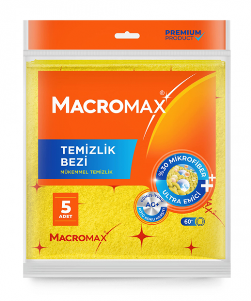 MACROMAX TEMİZLİK BEZİ 5'Lİ*12