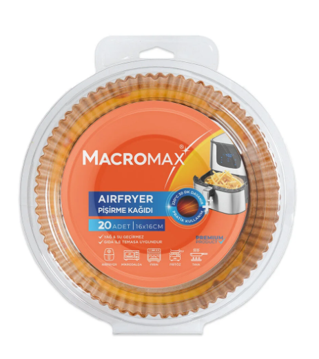 MACROMAX AİRFRYER PİŞİRME KAĞIDI 20'Lİ*12