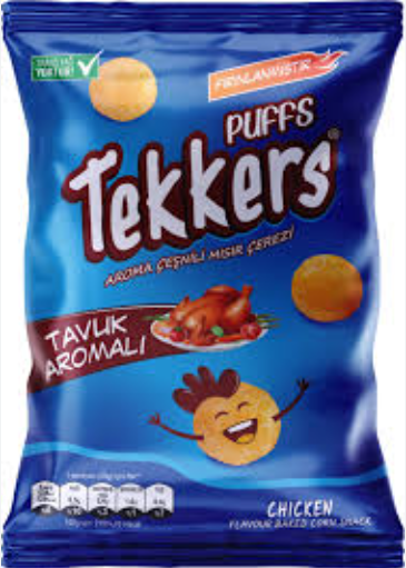 TEKKERS PUFFS CHICKEN CHIPS 22 GR*60