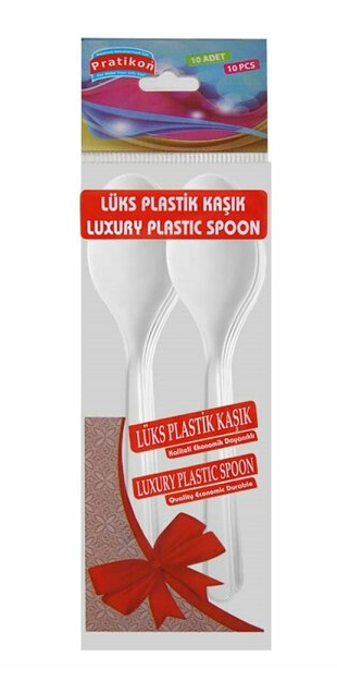 ملاعق بلاستيكية فاخرة من براتيكون، 10 قطع × 50