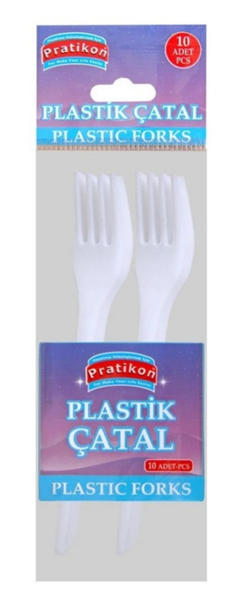 براتيكون شوكة بلاستيكية 10 قطع *50