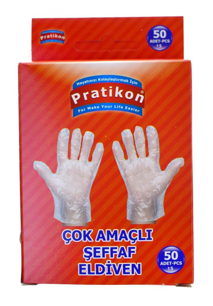 PRATİKON ELDİVEN ŞEFFAF 50'Lİ*100