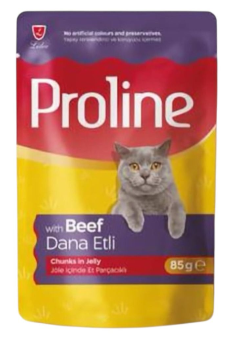 PROLİNE KEDİ M.M.85 GR DANA ETLİ YETİŞKİN*22