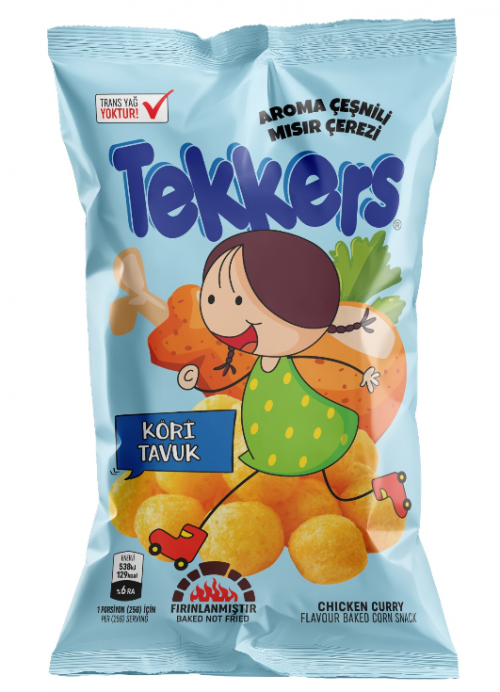 TEKKERS MISIR ÇEREZİ 35 GR KÖRİ TAVUK CİPS*50
