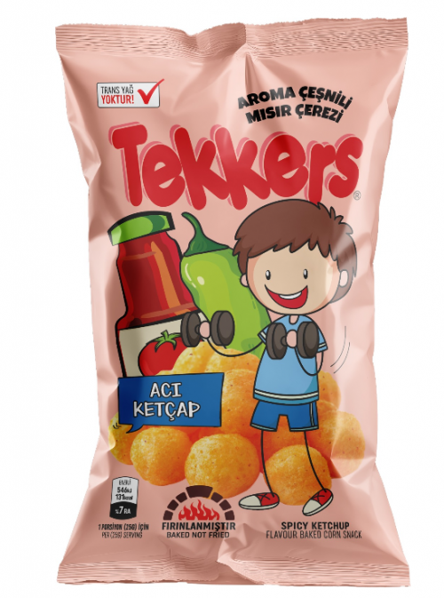 TEKKERS MISIR ÇEREZİ 35 GR ACI KETÇAP CİPS*50